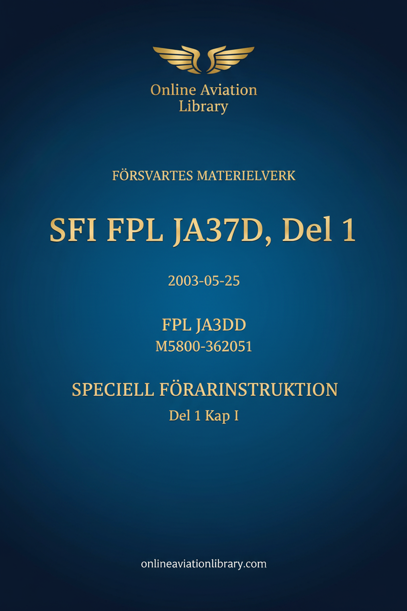 SFI FPL JA37D Standard Cover Page