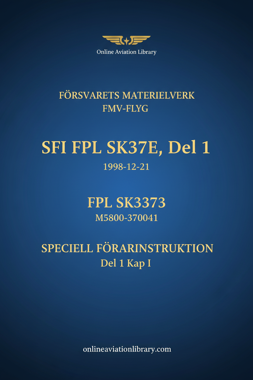 SFI FPL SK37E Standard Cover Page