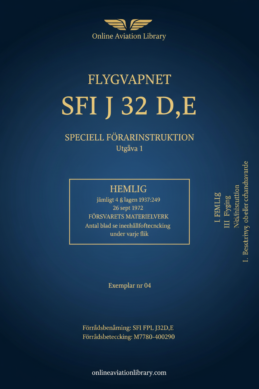 SFI J 32 D,E Standard Cover Page