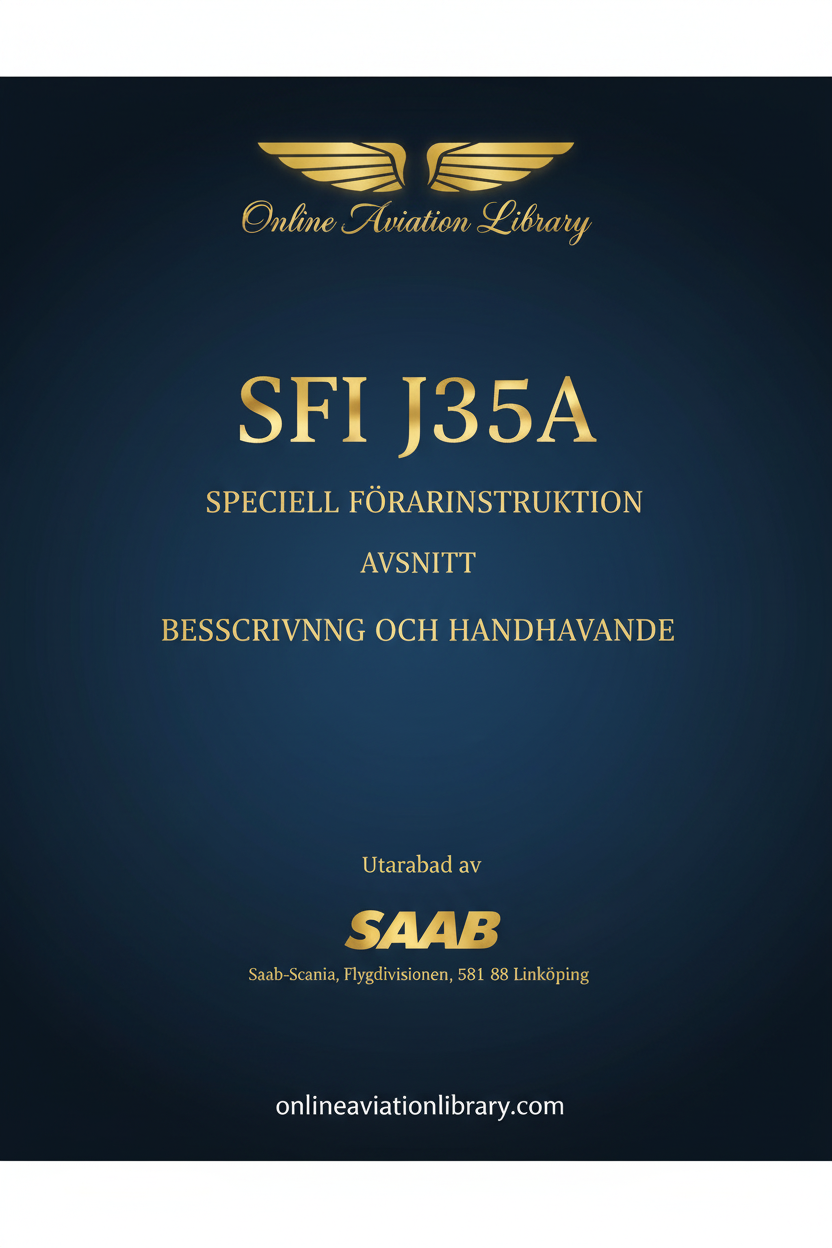 SFI J35A Beskrivning och Handhavande Cover Page