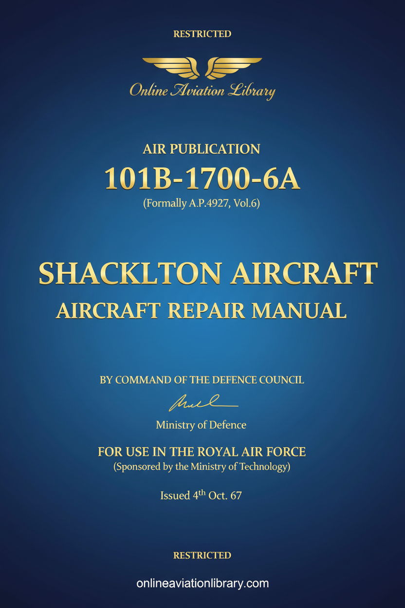 Shackleton Aircraft Repair Manual Standard Cover Page