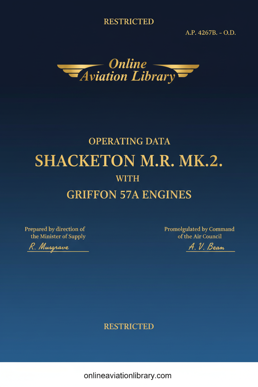 Shackleton MR Mk 2 Operating Data Standard Cover Page
