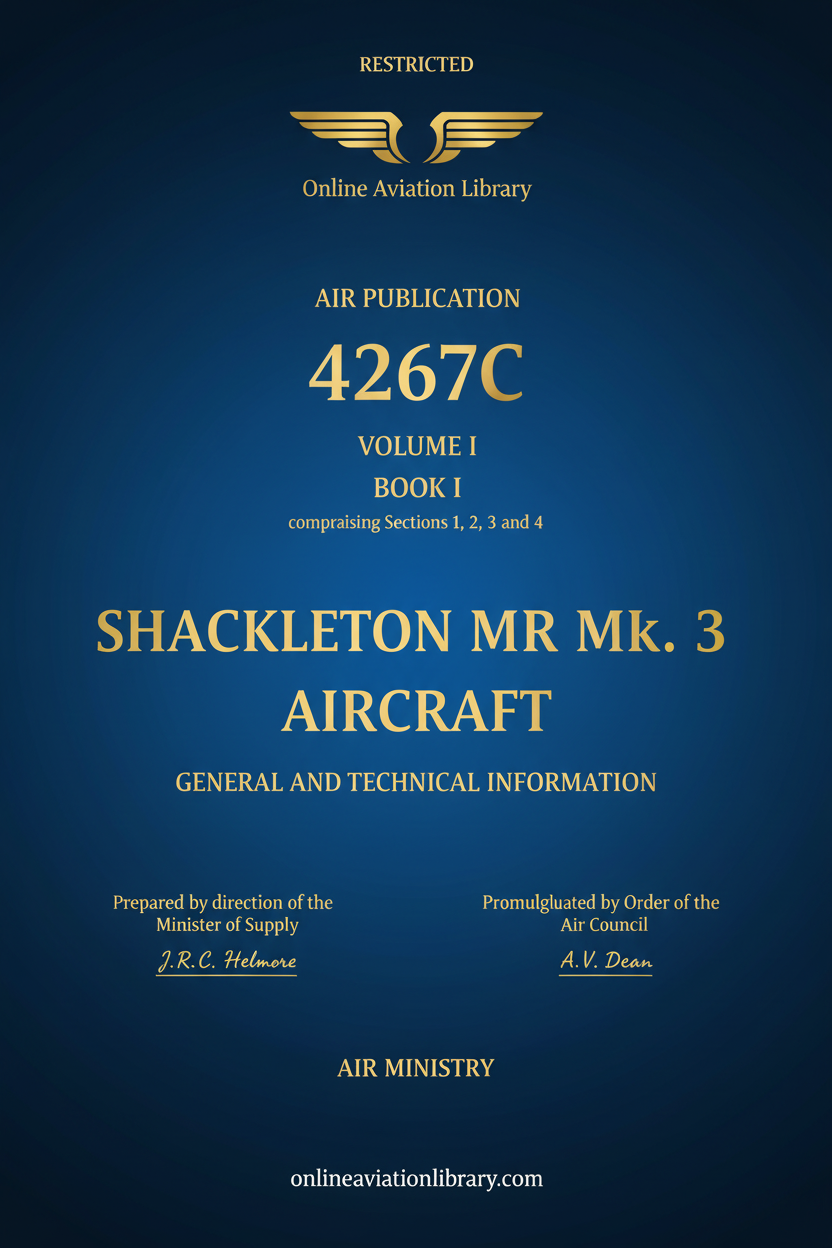 Shackleton MR Mk 3 Air Publication Standard Cover Page