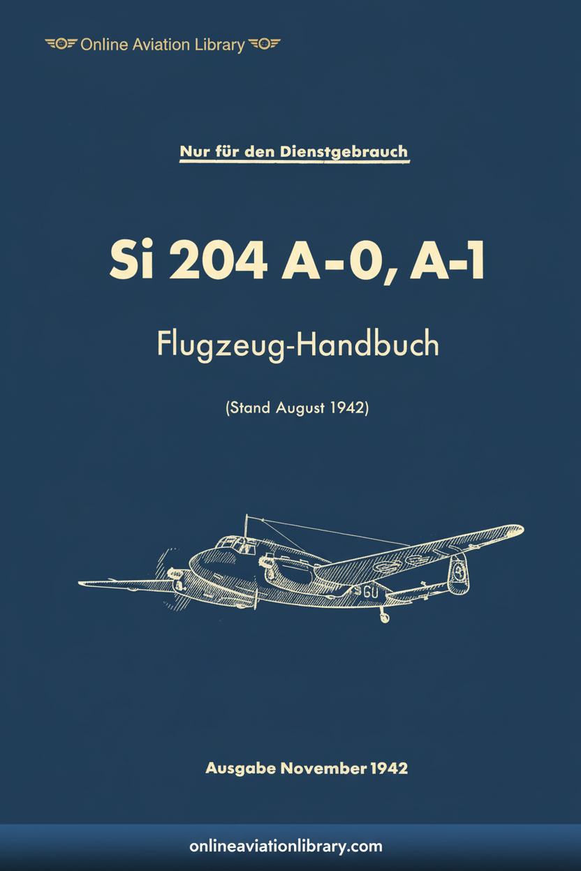 Si 204 A-0, A-1 Flugzeug-Handbuch Standard Cover Page 1
