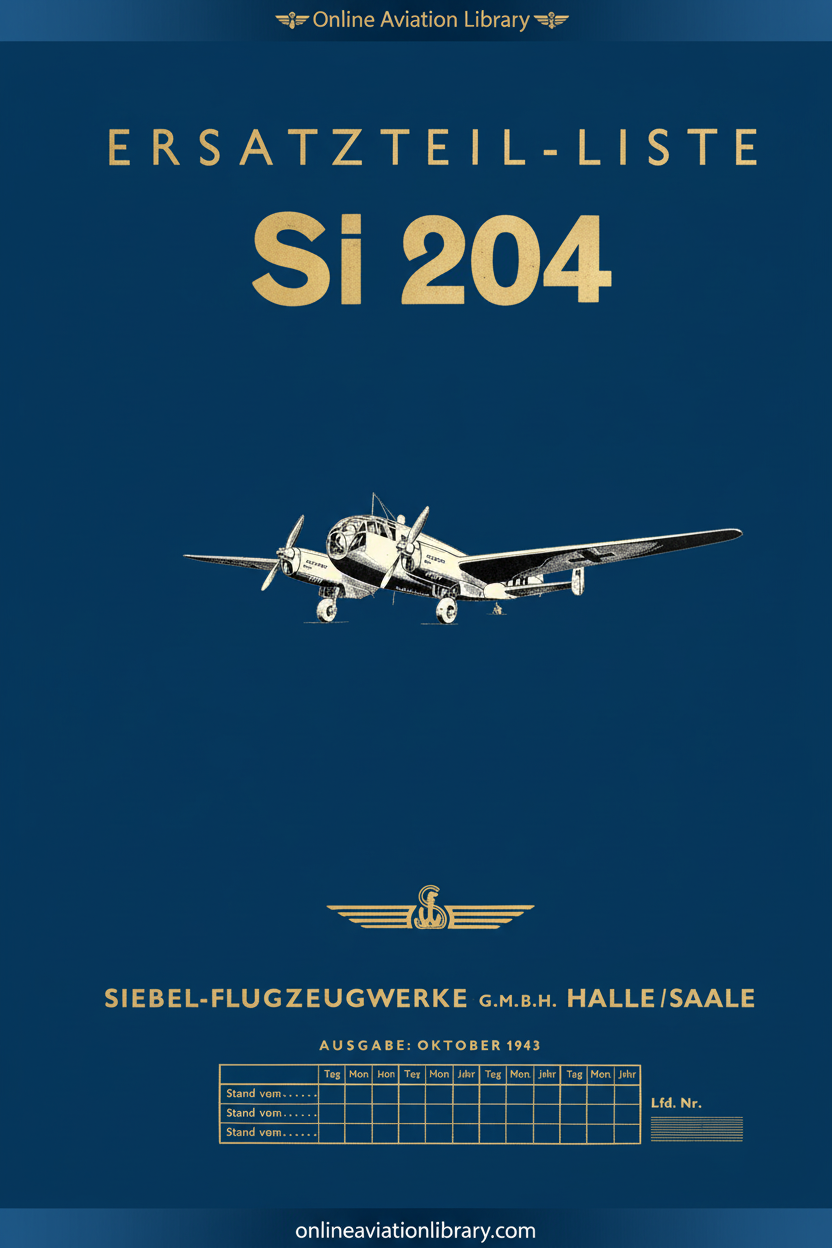 Si 204 Ersatzteil-Liste Standard Cover Page 1
