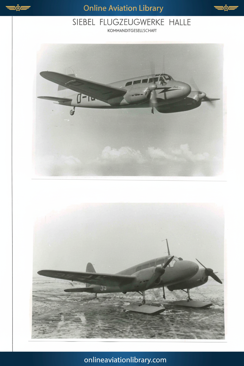 Siebel Fh 104 Historical Photos Cover - Blue Background