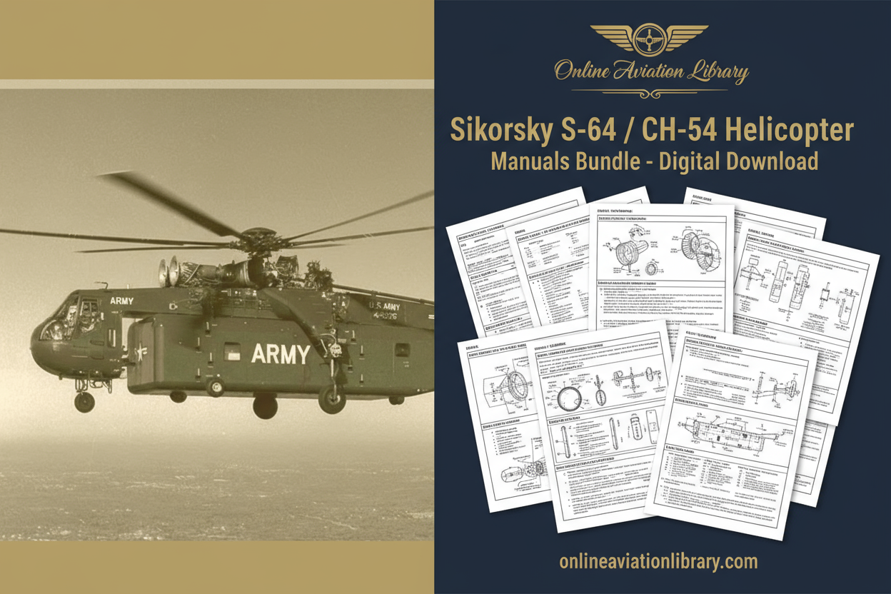 Sikorsky S-64 CH-54 Helicopter Manuals Bundle Banner