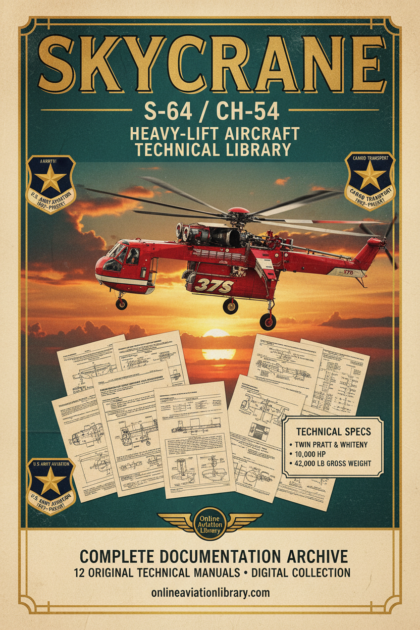 Skycrane Vintage Poster - No Helicopter Word