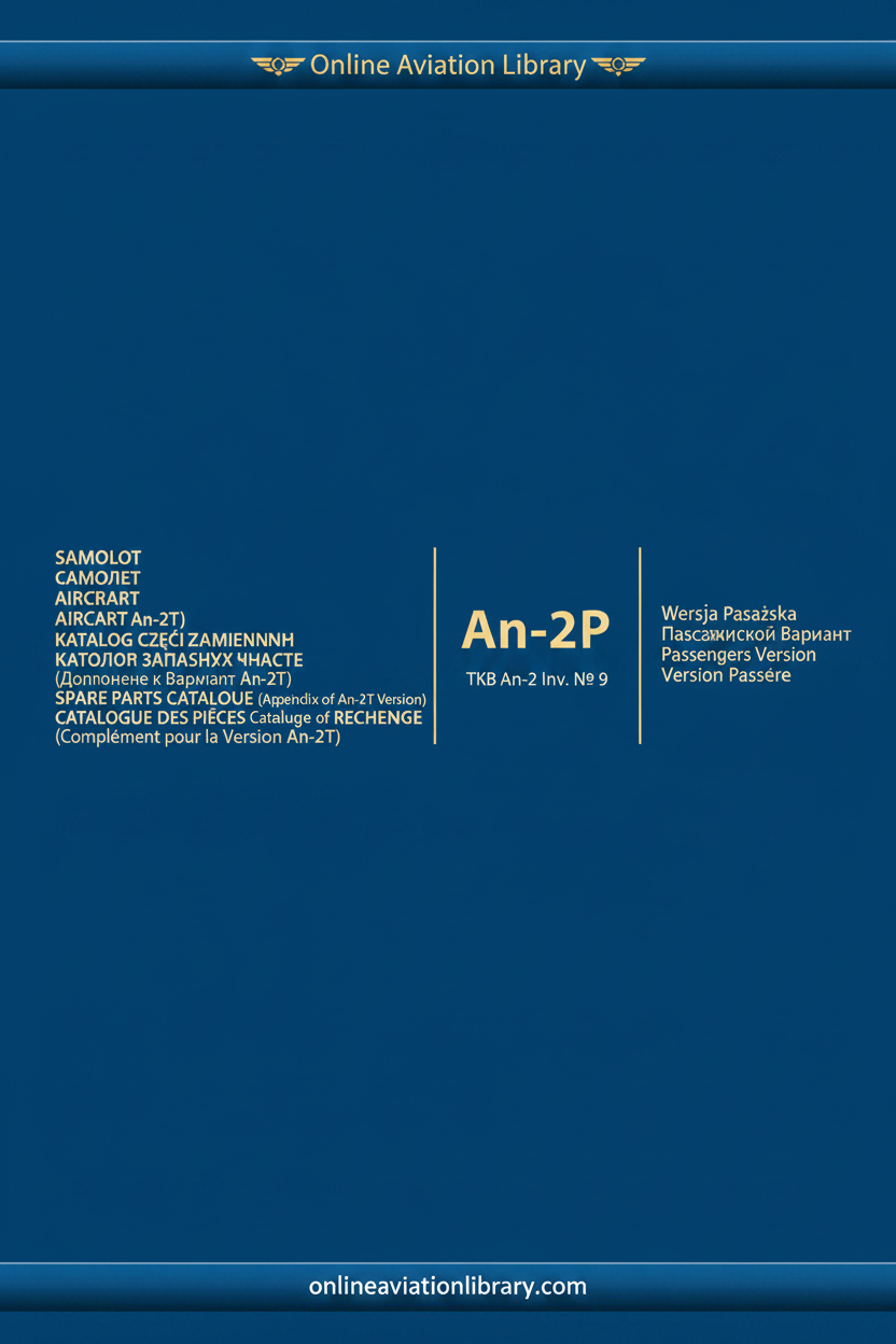 Spare Parts Catalogue An-2P Passenger