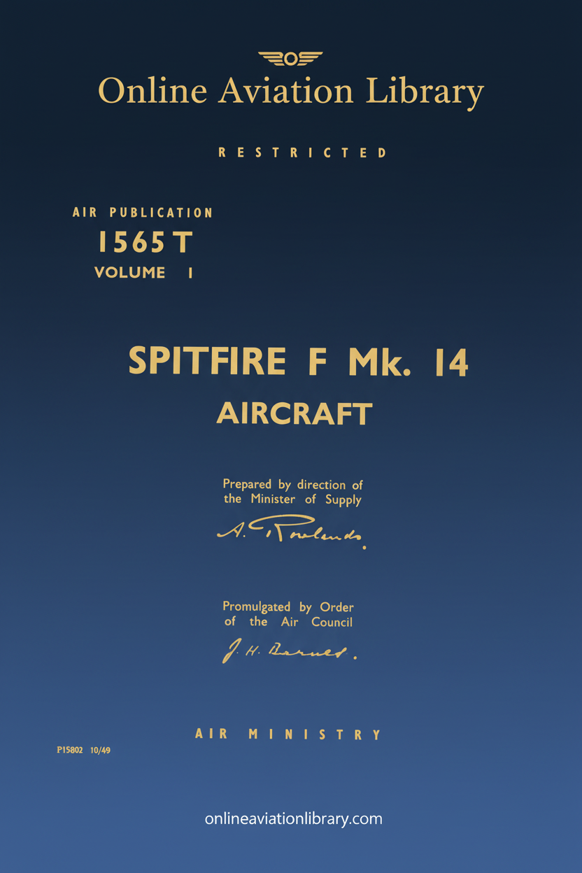 Spitfire F Mk. 14 Aircraft Manual Cover Page