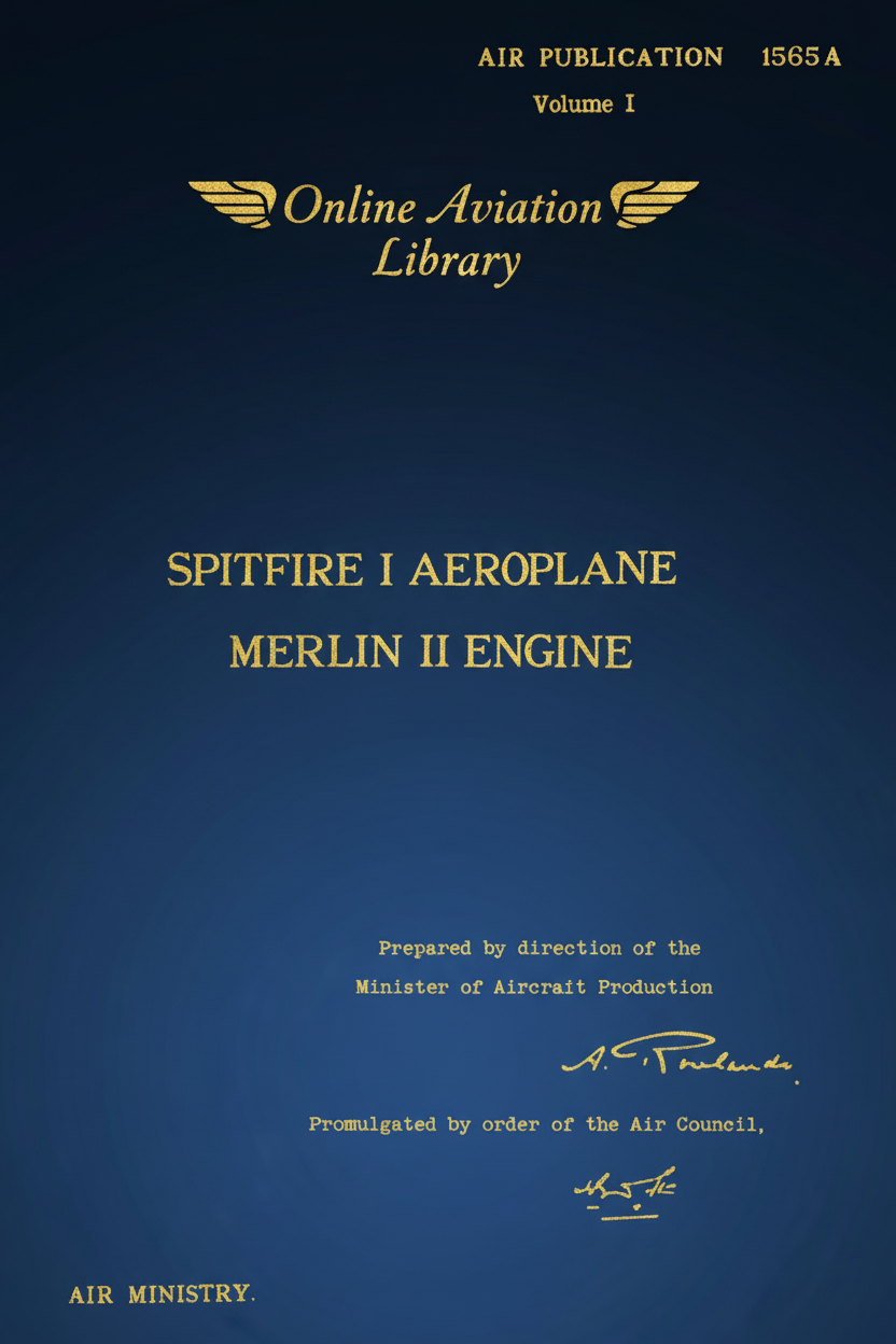 Spitfire I AP 1565A Cover Page v2