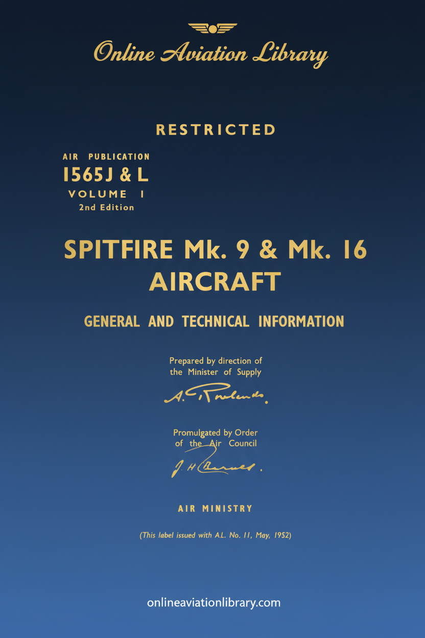 Spitfire Mk. 9 & Mk. 16 Manual Cover Page