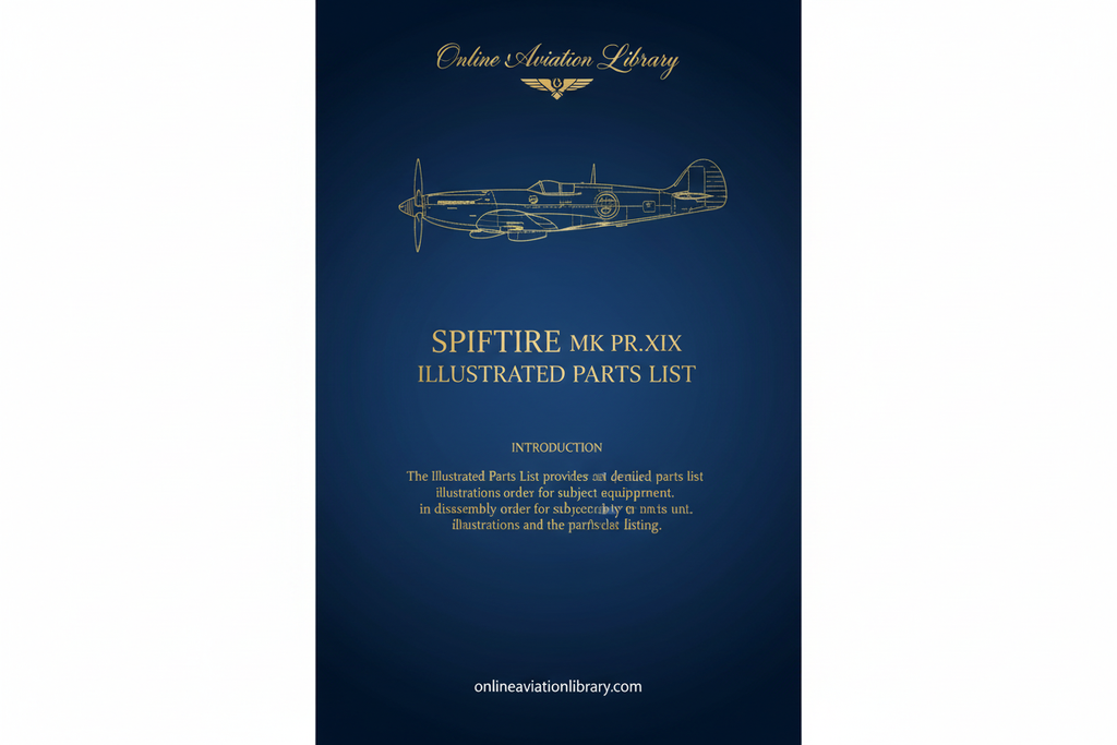 Spitfire MK PR.XIX Manual Cover Page
