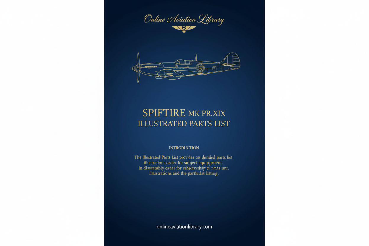 Spitfire MK PR.XIX Manual Cover Page