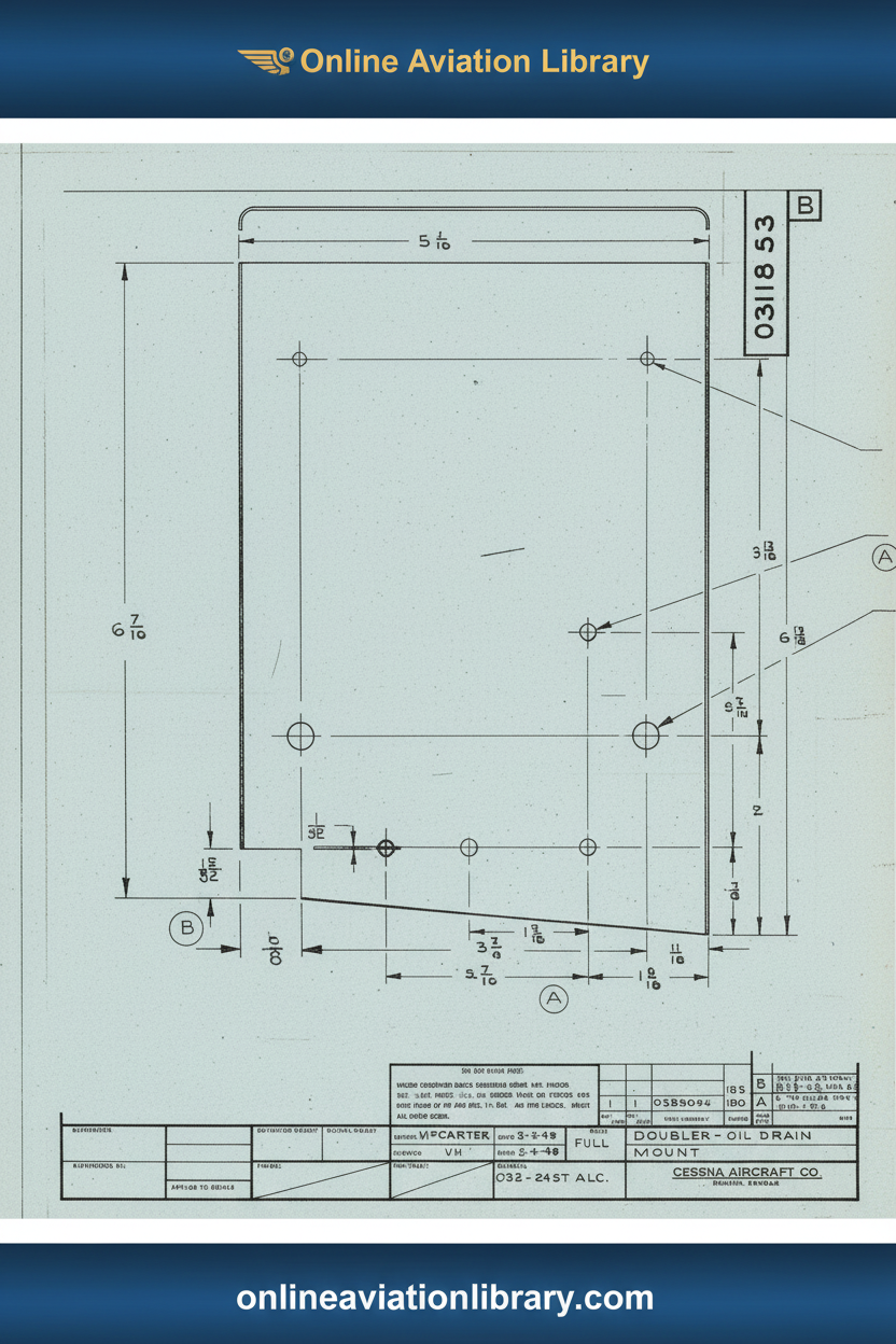 Standard Blueprints Cover - Cessna Doubler Oil Drain Mount