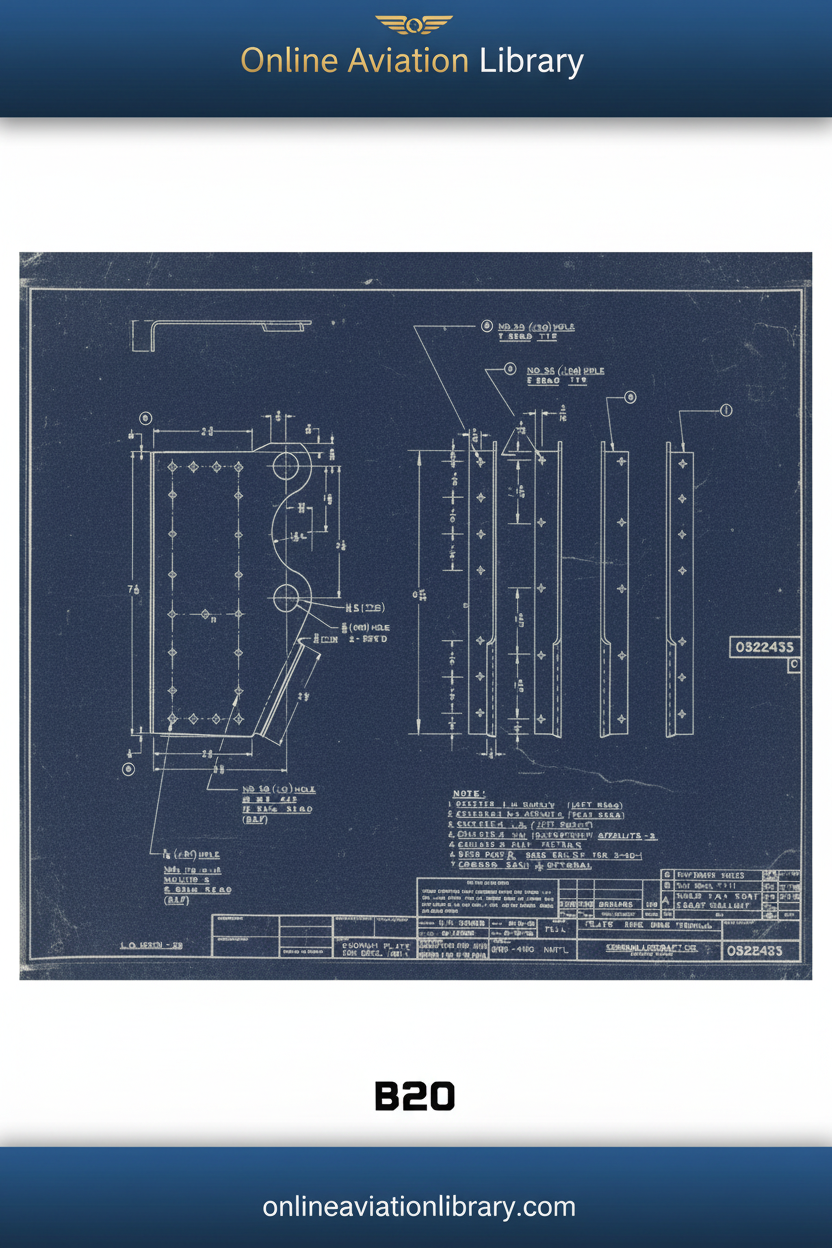Standard Blueprints Cover - Full Page Cessna Engineering Drawing