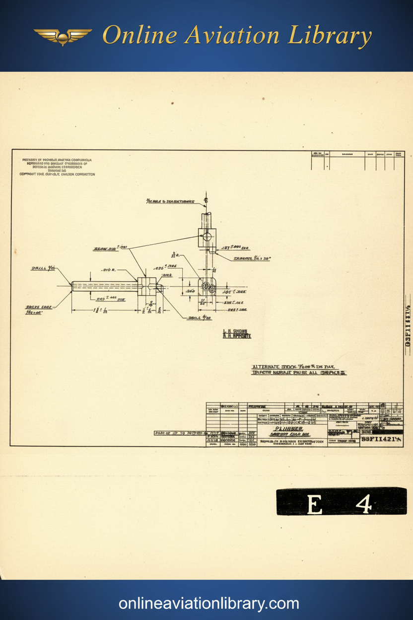 Standard Blueprints Cover Yellow - P-47 Canopy Lock Pin
