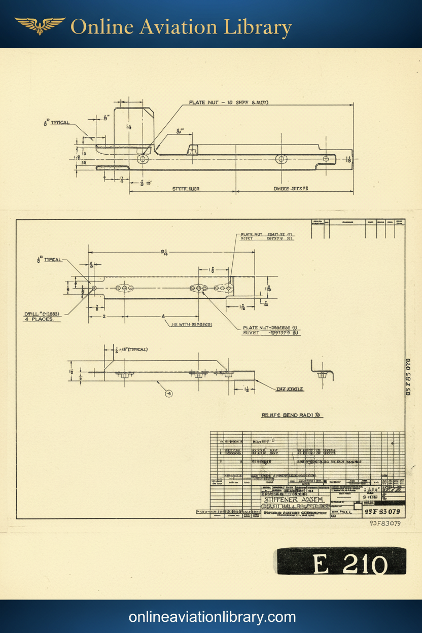 Standard Blueprints Cover Yellow - P-47 Stiffener Assembly