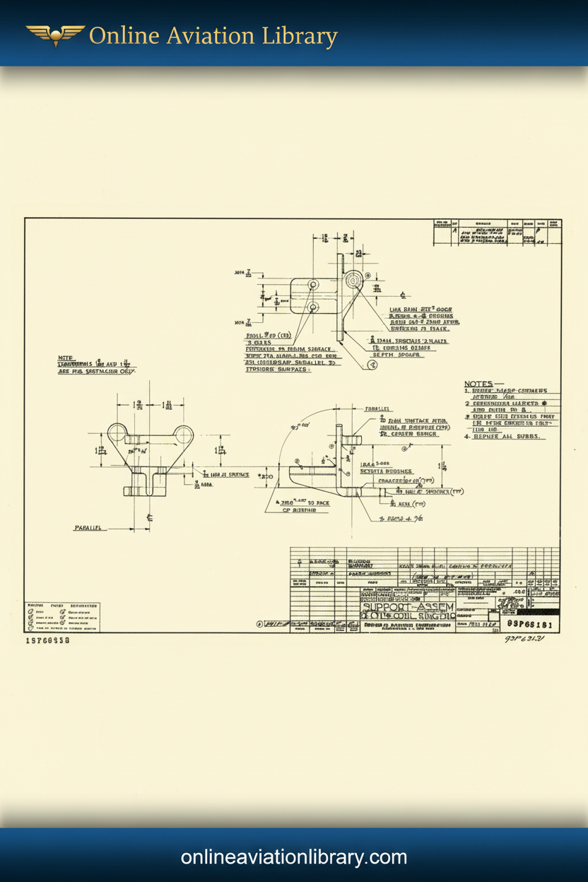 Standard Blueprints Cover Yellow - P-47 Support Assembly