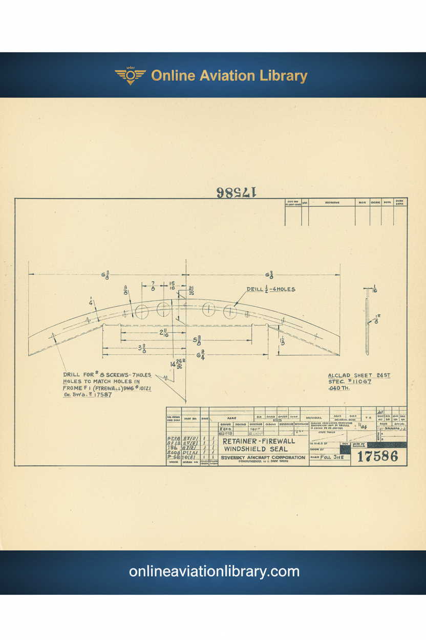 Standard Blueprints Cover Yellow - Seversky Aircraft Blueprint
