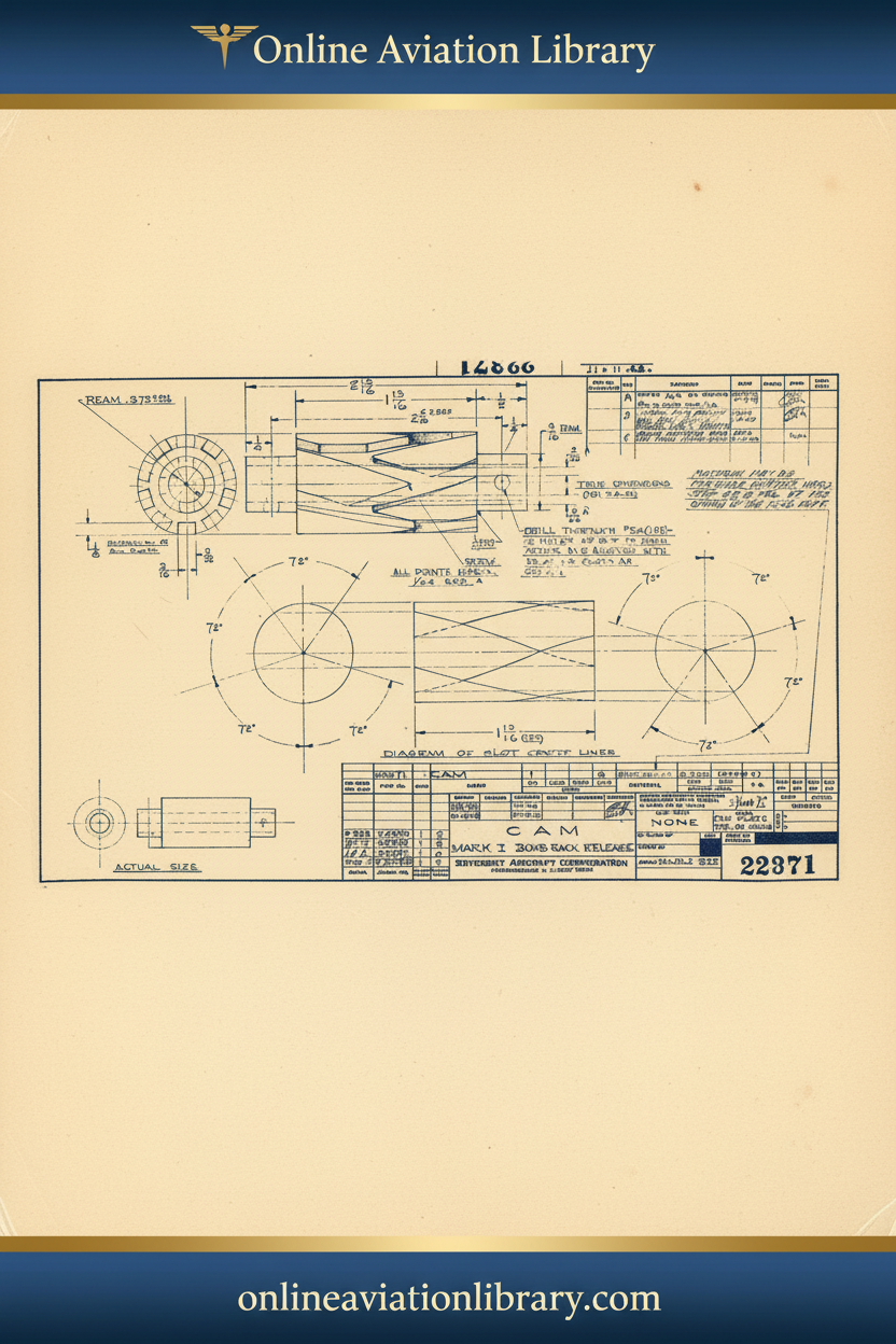 Standard Blueprints Cover Yellow - Seversky Aircraft Cam Blueprint