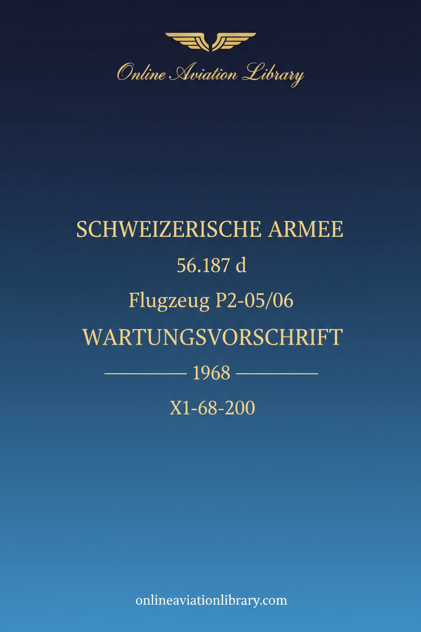 Standard Cover Page - P2-05/06 Wartungsvorschrift
