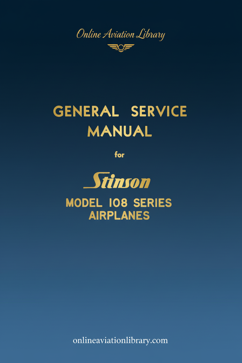 Stinson 108 Series Service Manual Cover