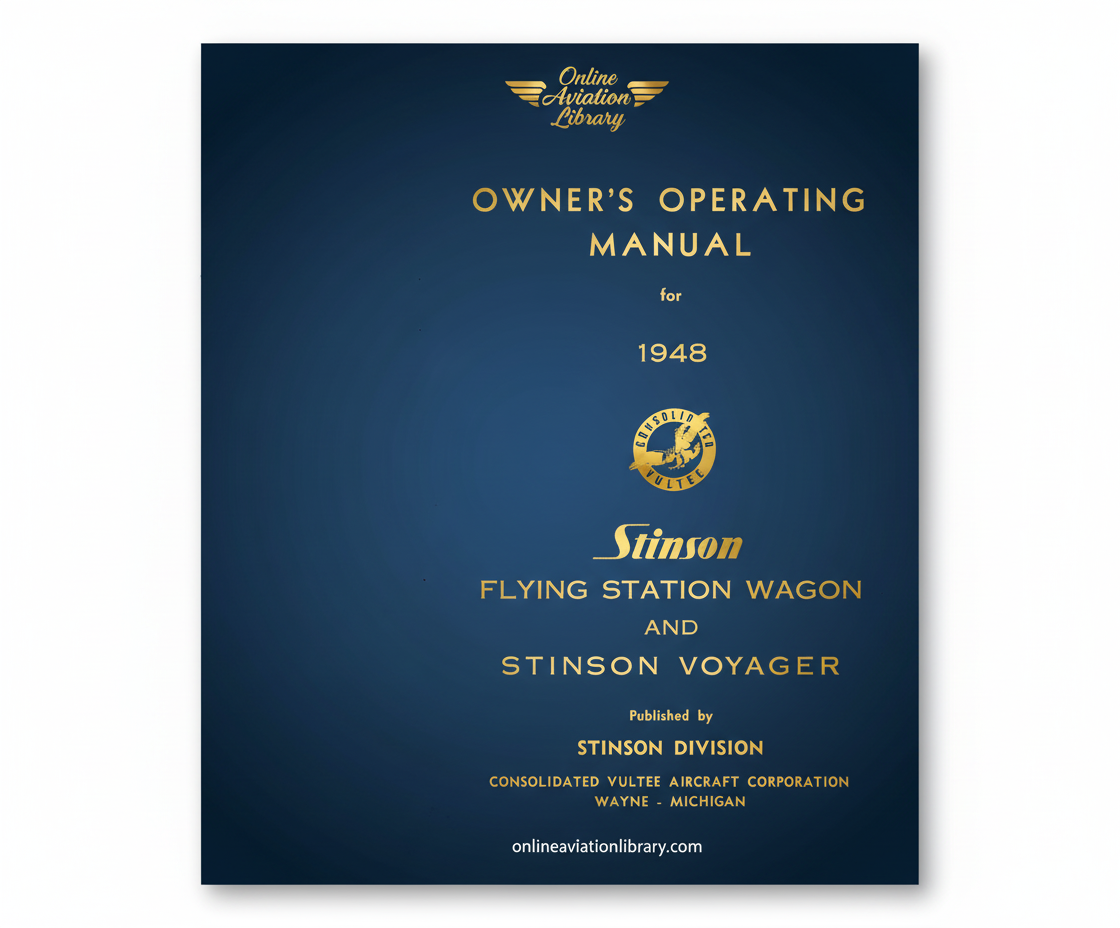 Stinson 1948 Owner's Manual Cover