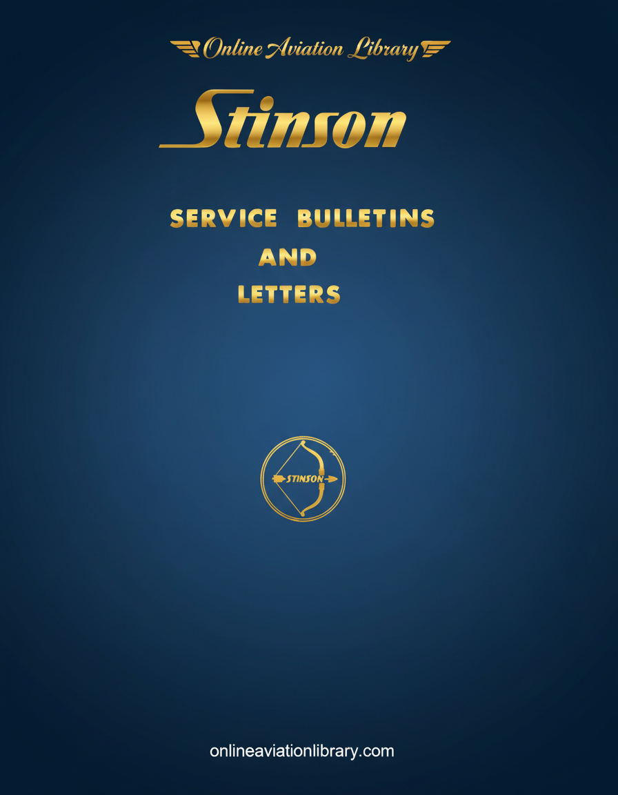 Stinson Service Bulletins Cover