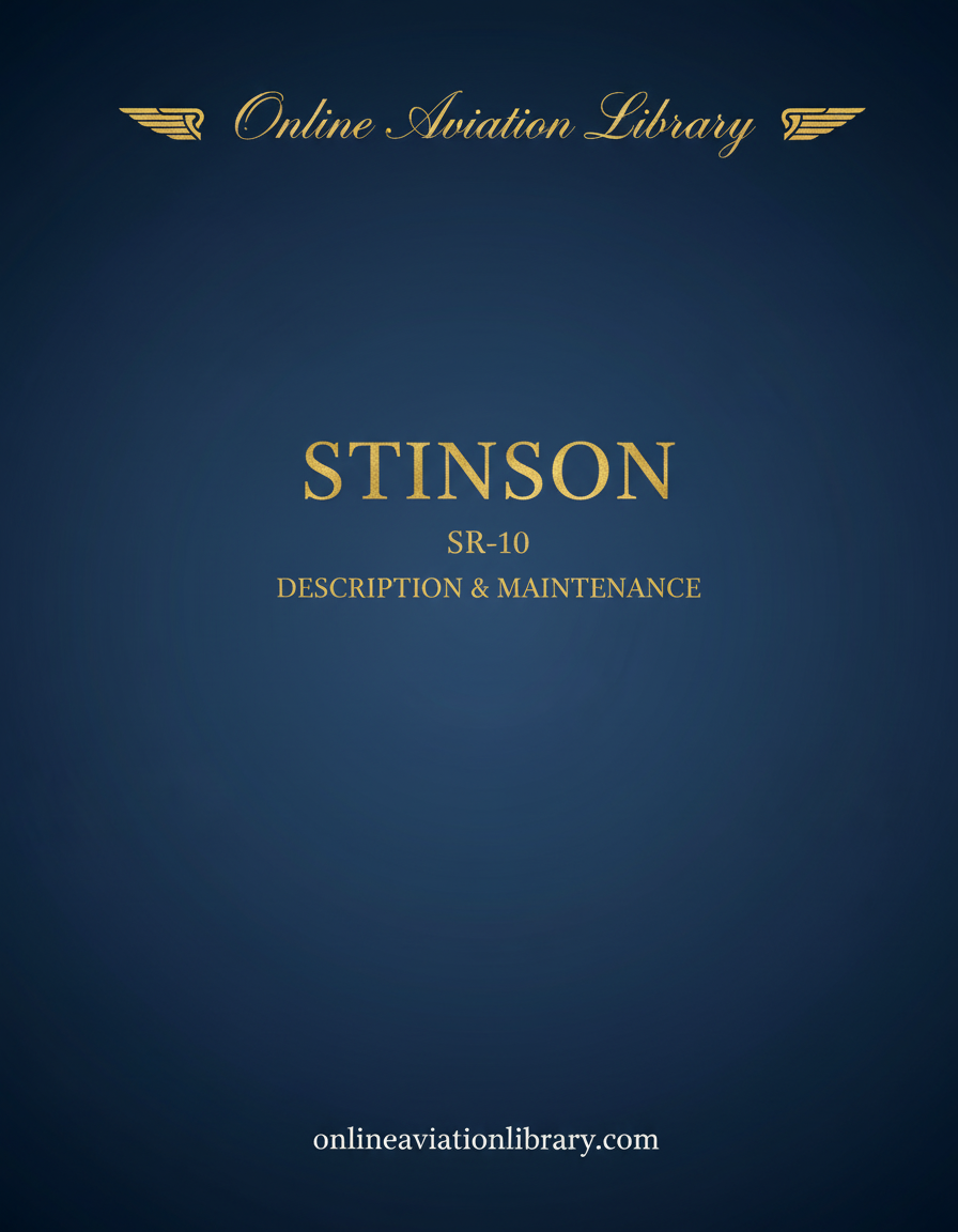 Stinson SR-10 Description & Maintenance Cover