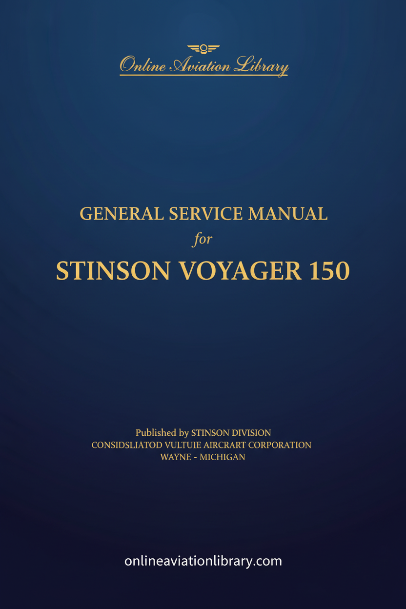 Stinson Voyager 150 General Service Manual Cover Page