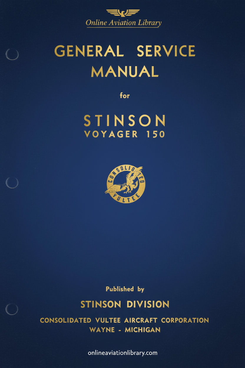 Stinson Voyager 150 Service Manual Cover