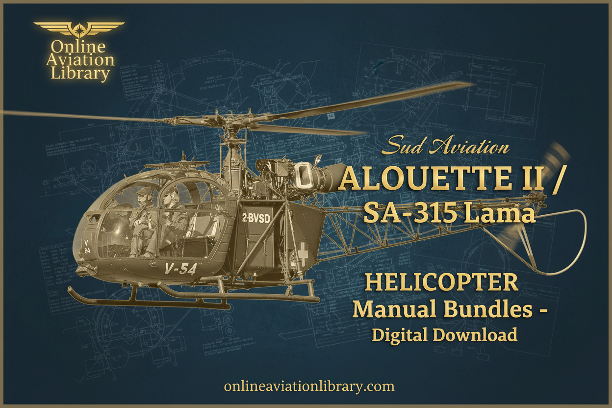 Sud Aviation Alouette II / SA-315 Lama Helicopter Manual Bundles Banner