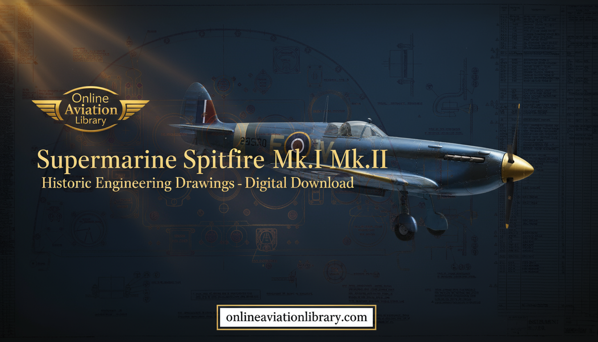 Supermarine Spitfire Mk.I & Mk.II Blueprints - 808 Engineering Drawings ...