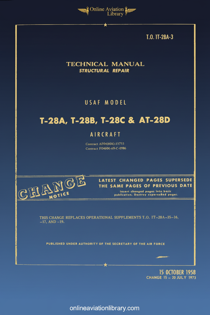 T-28 Structural Repair Technical Manual Cover Page