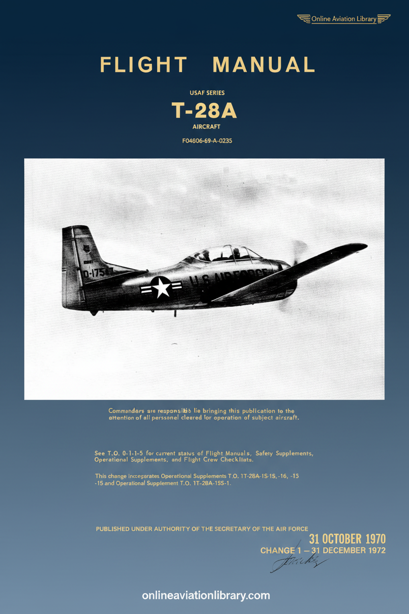 T-28A Flight Manual Cover Page
