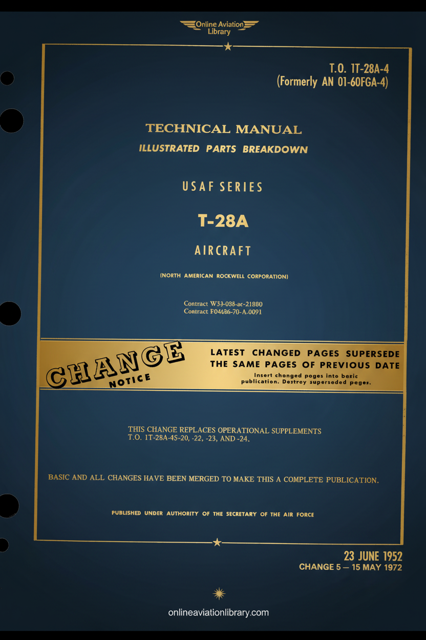 T-28A Technical Manual Cover Page