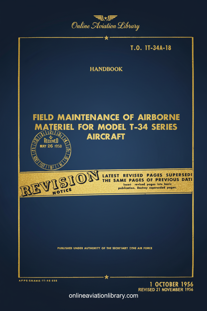 T-34A Handbook Field Maintenance of Airborne Materiel Cover