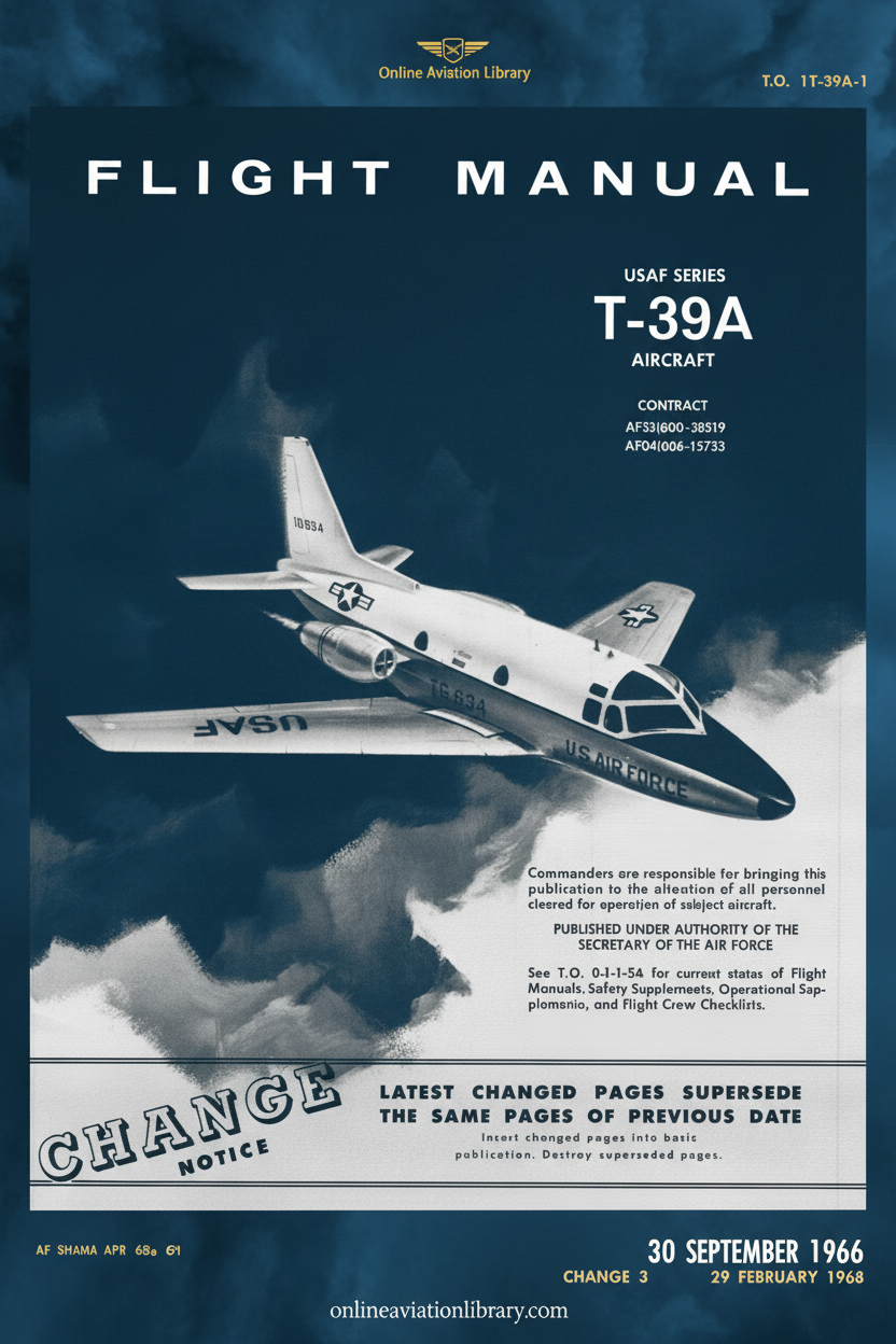 T-39A Flight Manual Cover Page