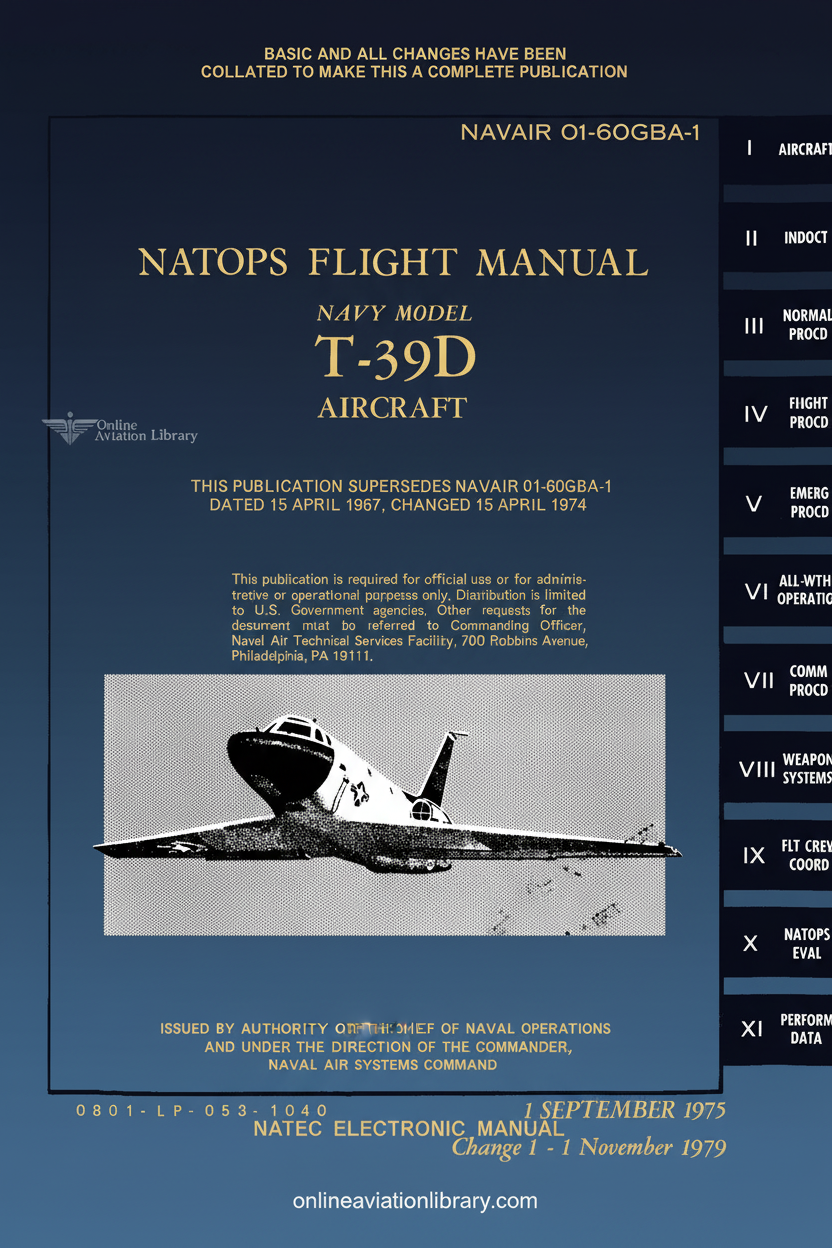 T-39D NATOPS Flight Manual Cover Page