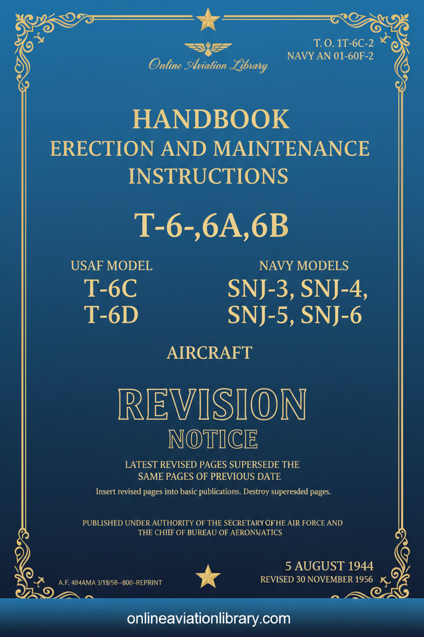 T-6 Handbook Erection and Maintenance Instructions Standard Cover Page