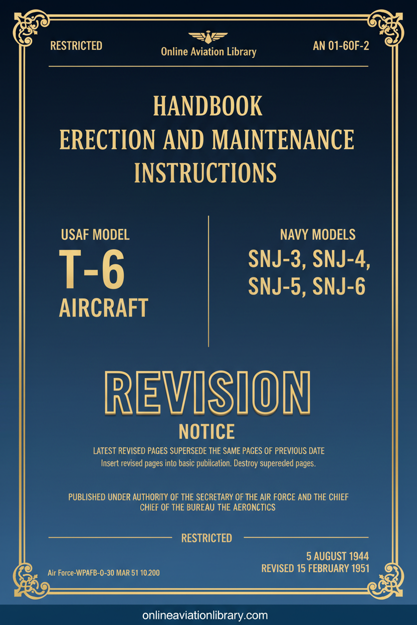 T-6 Handbook Erection and Maintenance Instructions Standard Cover Page