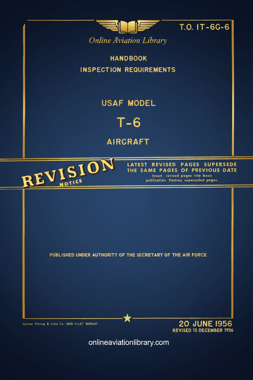 T-6 Inspection Requirements Handbook Standard Cover Page