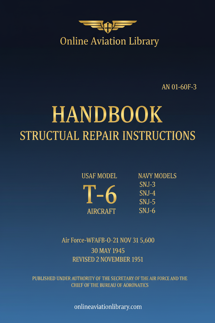 T-6 SNJ Structural Repair Instructions Standard Cover Page