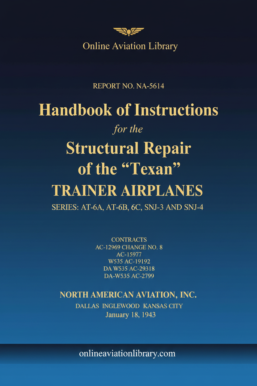 T-6 Texan Structural Repair Manual Standard Cover Page