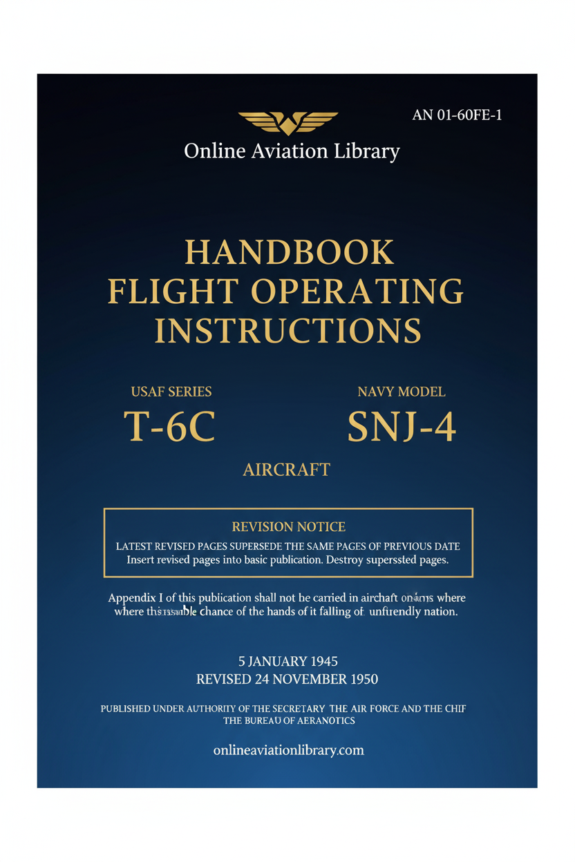 T-6C SNJ-4 Flight Operating Instructions Standard Cover Page