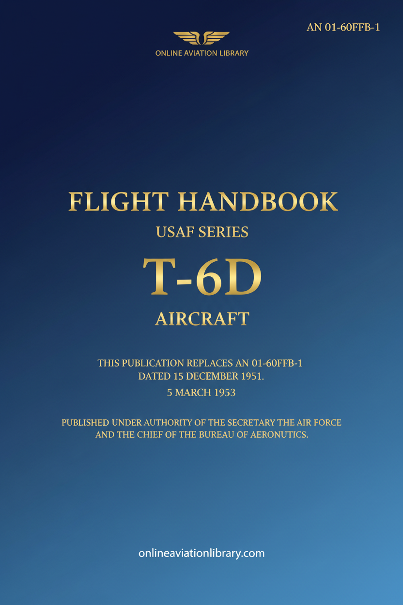 T-6D Flight Handbook Standard Cover Page