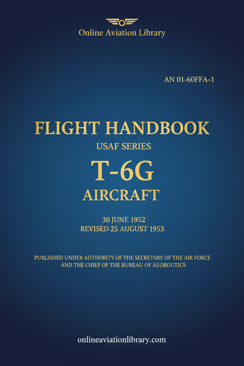 T-6G Flight Handbook Standard Cover Page