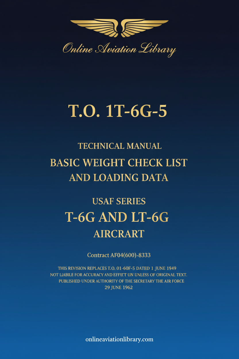 T-6G/LT-6G Weight Check List Standard Cover Page