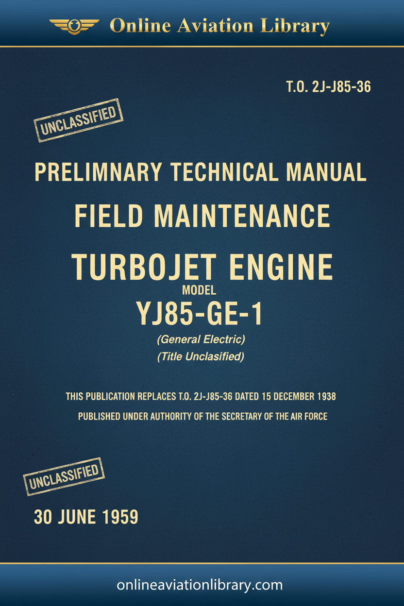 T.O. 2J-J85-36 Cover